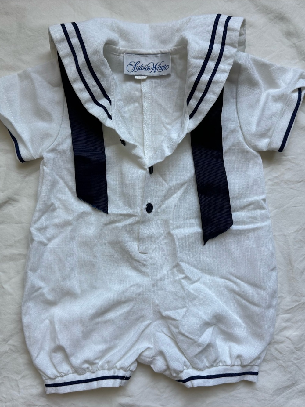 Sylvia Whyte Vintage Nautical Baby Romper